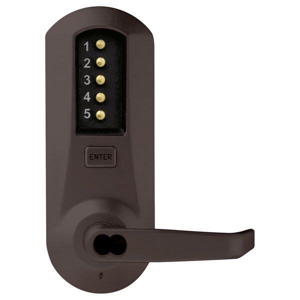 Cylindrical Combination Lever Lock, 2-3/4-in Backset, 1/2-in Throw Latch, Medeco/Yale/ASSA/Abloy LFI
